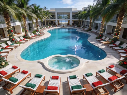 Resort Pool Jacuzzi Aerial View
