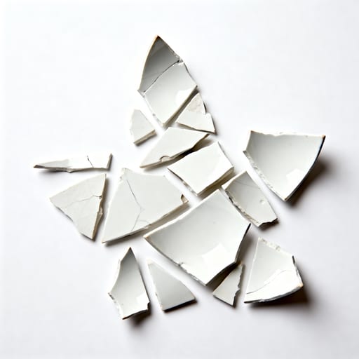 Broken White Ceramic Still Life