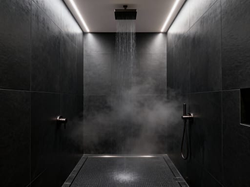 Contemporary Dark Grey Spa Shower