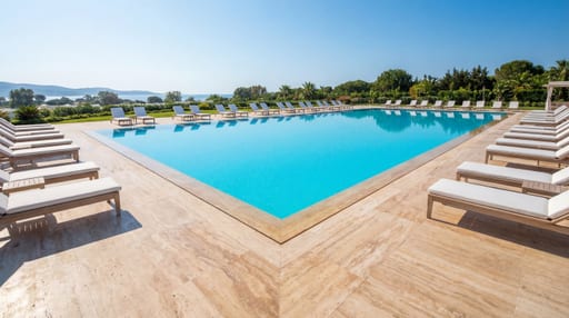 Luxurious Geometric Pool Club Scene