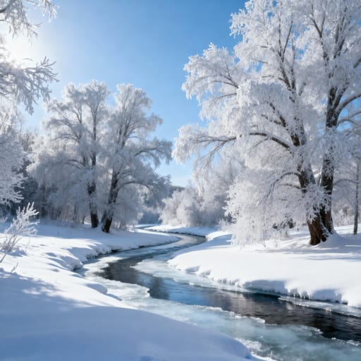 Untouched Snow-Covered Winter Landscape
